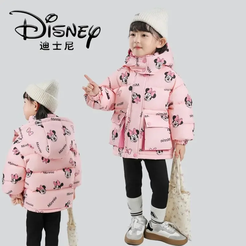 Disney Boys Girls Down Jacket 2025 Winter New Double-sided White Duck Down Coat for Children HelloKitty Winter Clothes for Girls