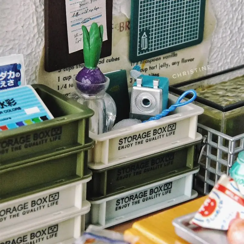 Single Piece Doll House Miniature Furniture Storage Rack 1/6 1/12 Scale