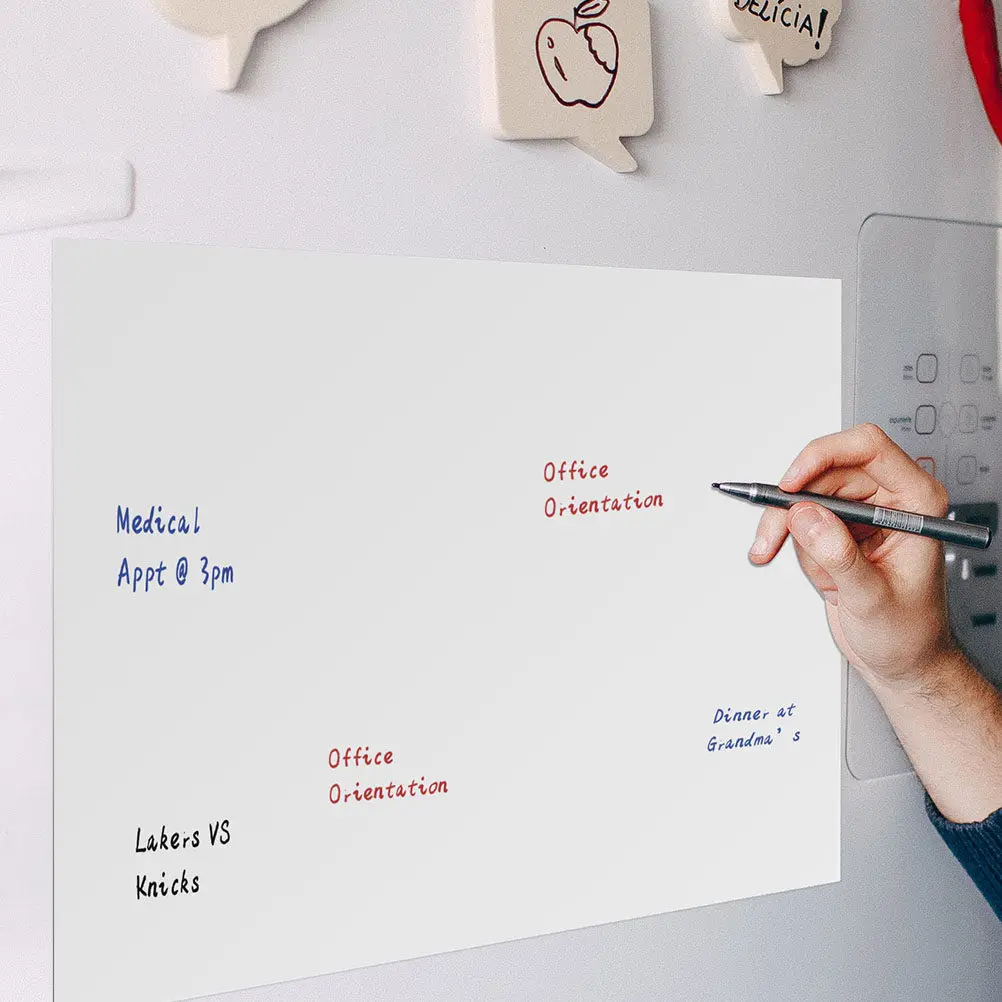 Magnetic Message Board Dry Erase Whiteboard for Fridge Freezer Office Home Use Adhesion Non-Slip Magnetic Back