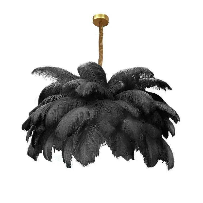 Feder Kronleuchter Deckenleuchte LED Pendelleuchte Nordic Home Decor Glanz Moderne Kronleuchter Pendelleuchte für Wohnzimmer