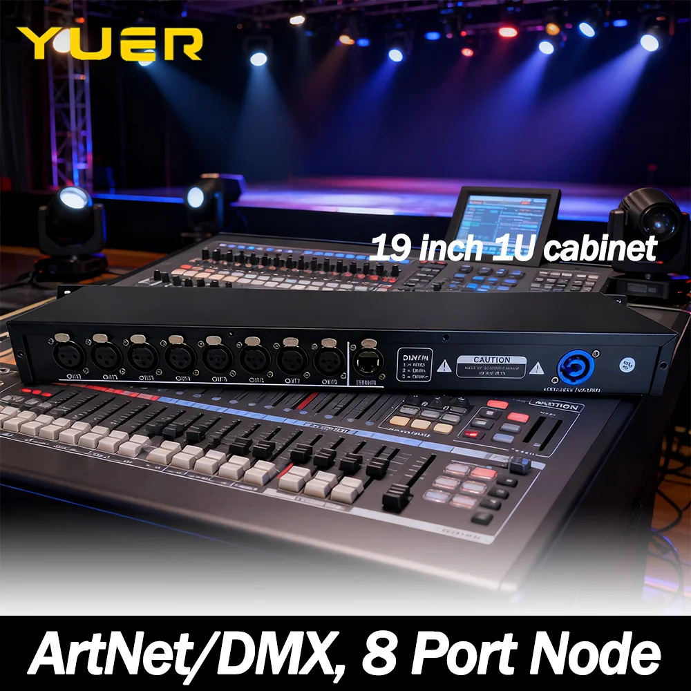 

Artnet Dmx Converter DMX усилитель с RDM sACN 8-портовый контроллер освещения Artnet выход 8x512 4096 каналов для DJ Disco Party