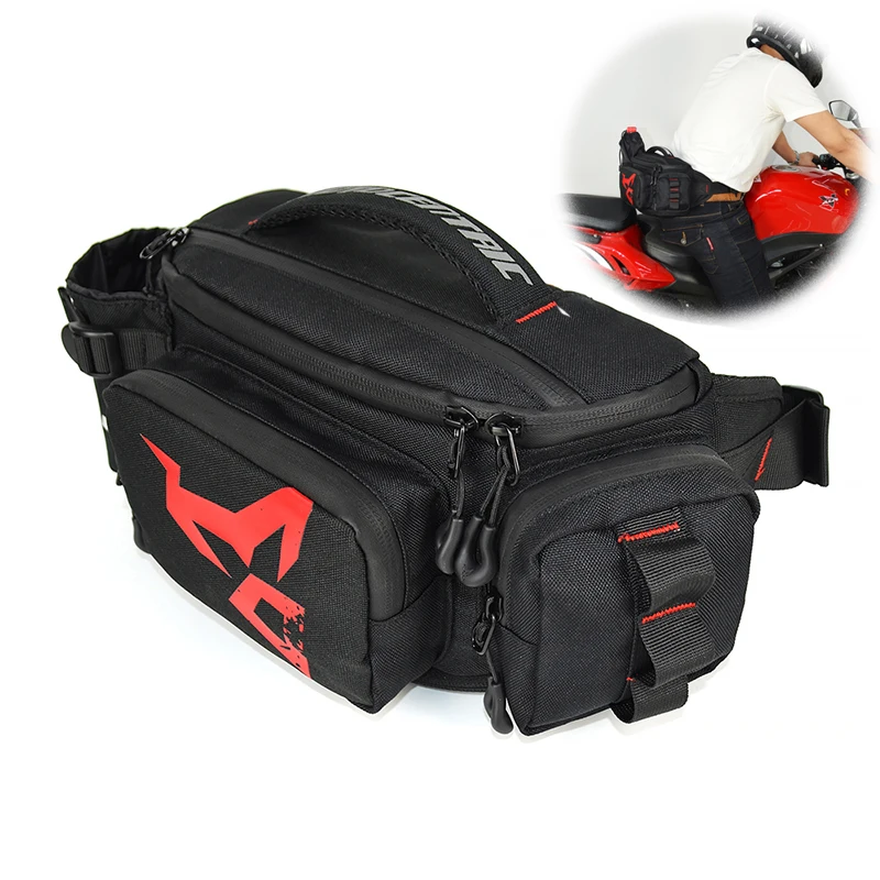 

Motorcycle Waist Pack Bag Large Capacity Fanny Pack Men Women Motocross Riding Cycling Hiking Outdoor Male Belt Bum Bag