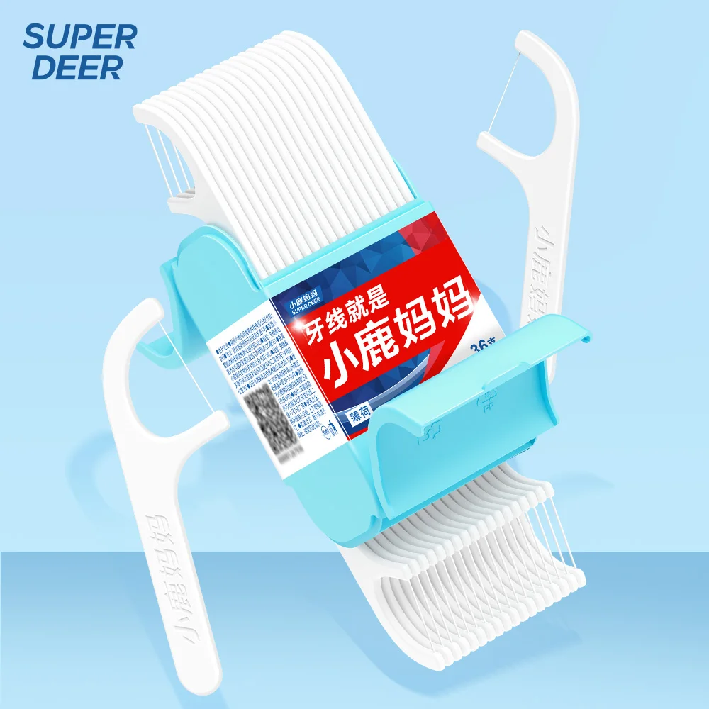 36-180Pcs Portable Mint Dental Floss Picks Single‑Line Storage Box Disposable Toothpick for Interdental Gap Cleaning Oral Care