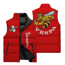 Giacca invernale da uomo, giacca in pile di litio, giacca in cotone leggero, stampa 3D VESPA unisex, gilet senza maniche con motivo ragno