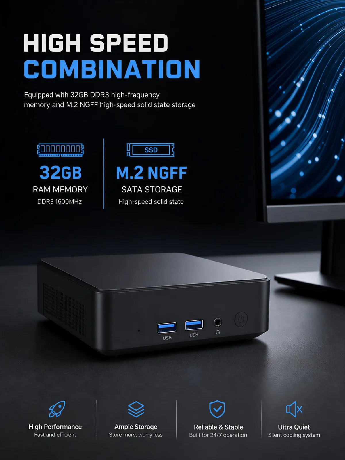 2026 New Mini PC Intel Core I3 6006U Windows 11 Pro Compact Silent Triple Display Type C HDMI Expandable Memory For Office Home