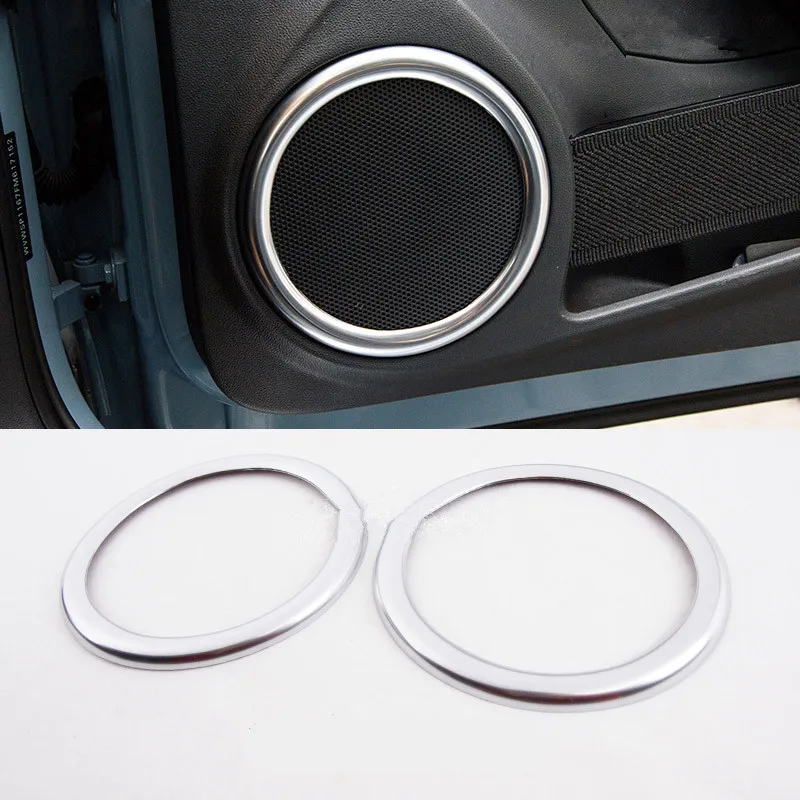 4pcs Car Interior Door Rear Speaker Rings Sticker Cover Moulding Trim For Volkswagen Beetle 2013 2014 2015 2016 2017 2018 2019