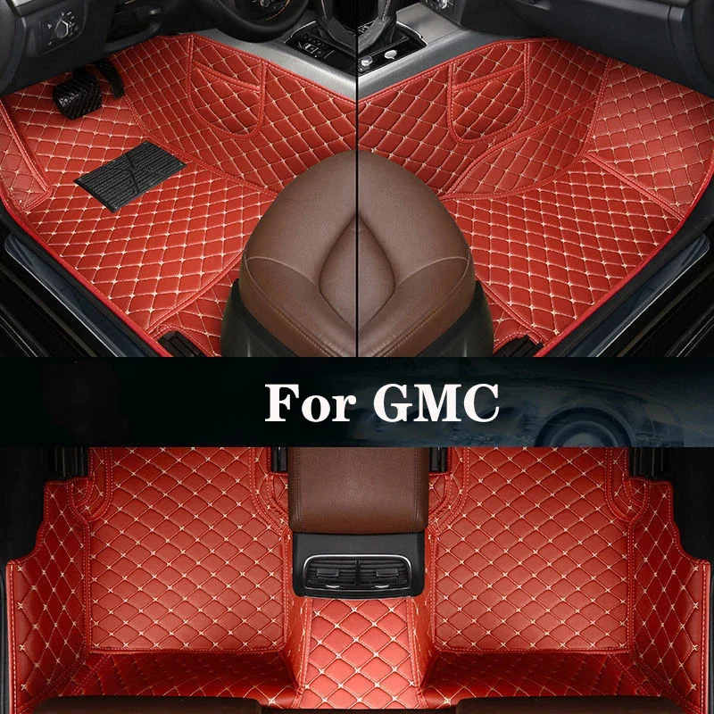 

New Side Storage Bag With Customized Leather Car Floor Mat For GMC Canyon Crew Cab Envoy Jimmy Auto Parts