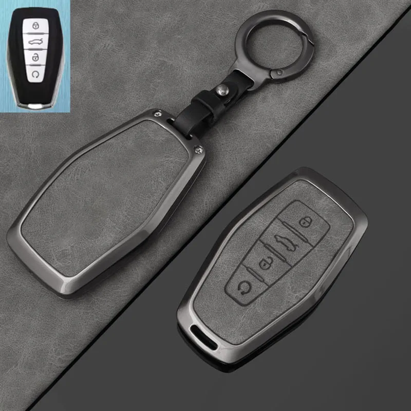 غطاء حافظة مفاتيح السيارة من سبائك الزنك لجيلي Coolray X6 Emgrand Global Hawk GX7 Atlas Boyue NL3 X7 EX7 Kulrey GT GC9 ملحق #1