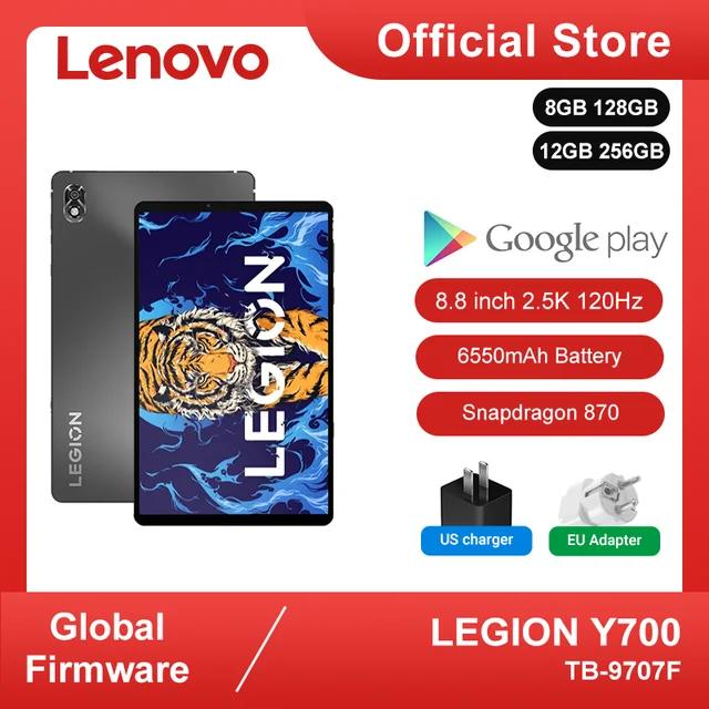 Global Firmware Lenovo LEGION Y700 12GB 256GB Gaming Tablet Legion 8.8 inch  6550mAh 45W Charging 2560*1600 One-handed Tablet