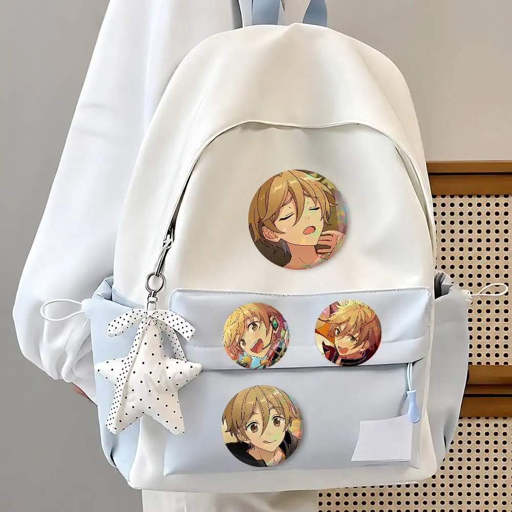 Tomoya-s Ma-sshir-o Anime Creative Round Button Pins Badge Set Cartoon Anime Movie Music Pattern Brooches For Bags Jackets