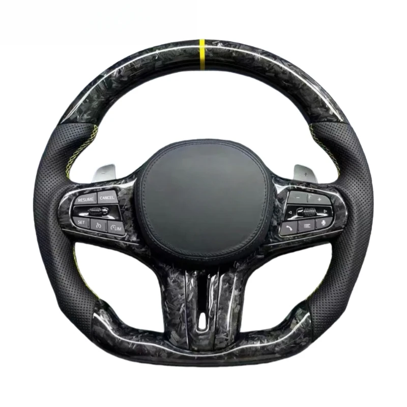 

For Carbon Fiber Steering Wheel Upgrade Fit G05 G20 G30 G2X G3X G8X F9X 2018-2024 Custom Interior Accessories