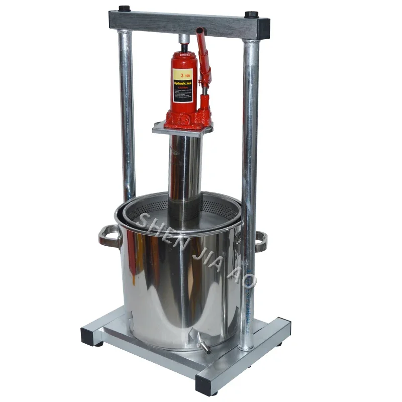 Presse-fruits hydraulique manuel en acier inoxydable, petit presse-fruits, 36l, pour le miel, le raisin, la myrtille