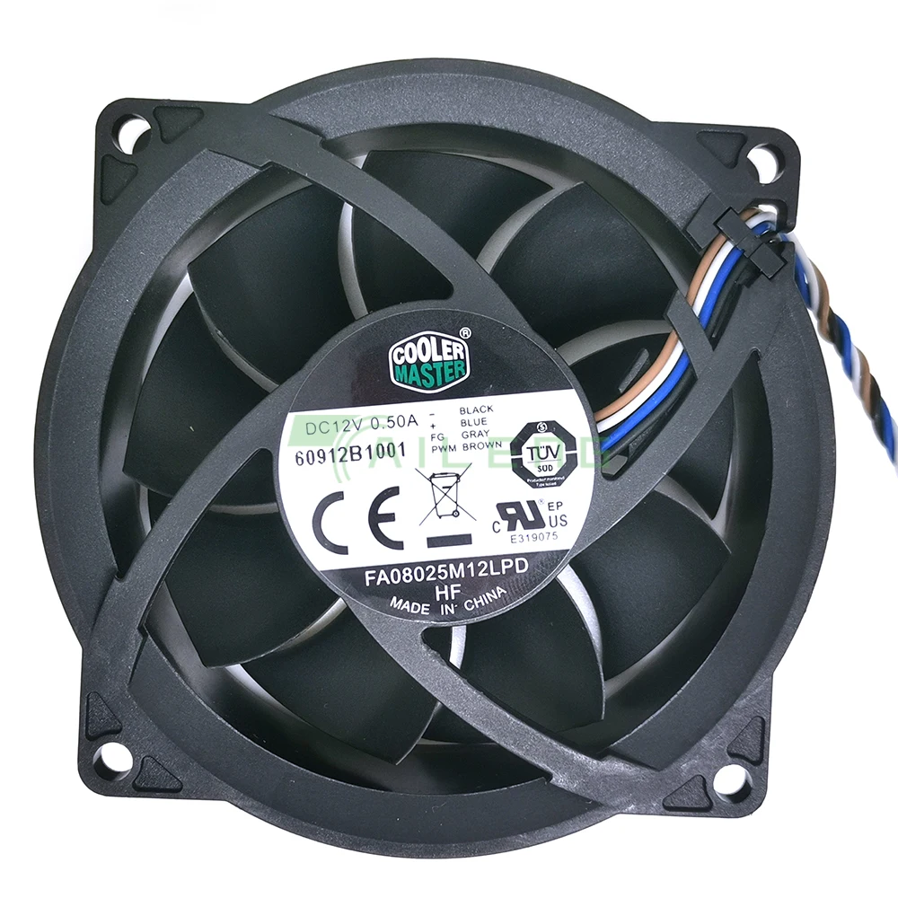 new For CoolerMaster FA08025M12LPD 12V 0.50A 804057-001 80*80*25mm Cooling Fan 4pin Cooling Fan Processor Cooler Heatsink Fan