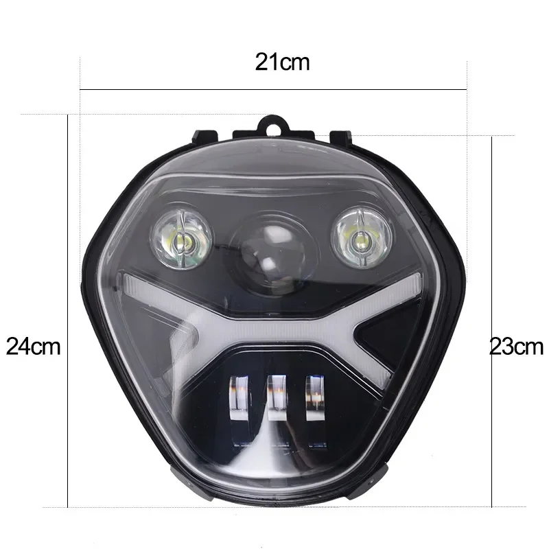 

High/Low Beam Motorcycle LED Headlight With Angel Eye DRL Assembly Kit And Replacement Headlight For BMW R1200R 2016-2019