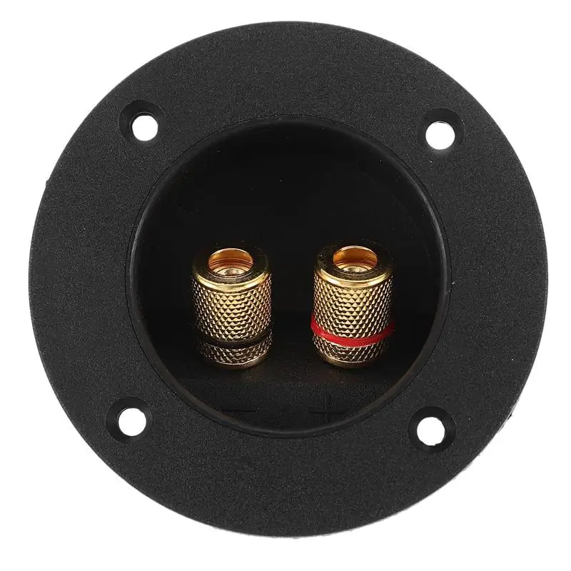 

DIY Home Car Stereo 2-Way High Quality Speaker Box Terminal Binding Post Round Screw Cup Connector Subwoofer Plug Black