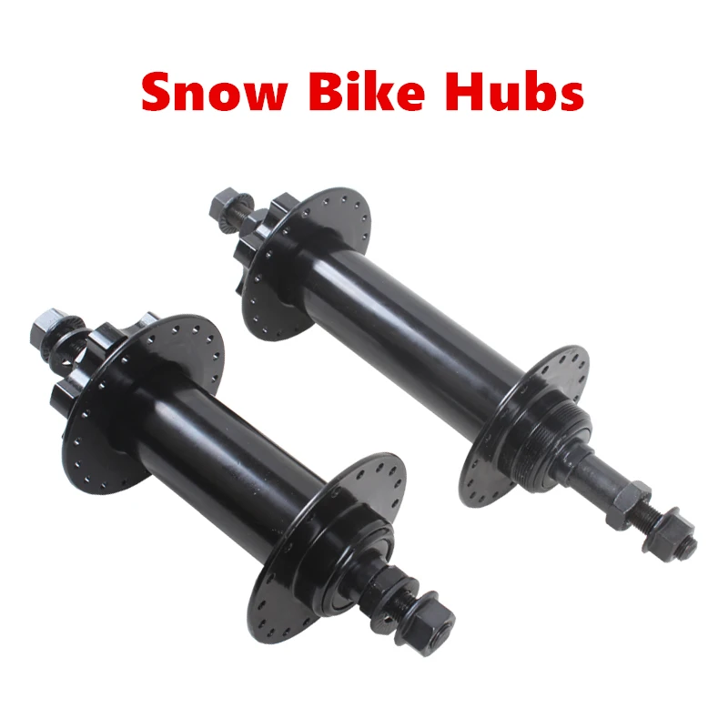 Bicycle Hubs Snow Bike 26x4.0 Ultra-wide Disc Brake Fit Rotary Flywheel 36 Holes Front and Rear Wheel High Carbon Steel