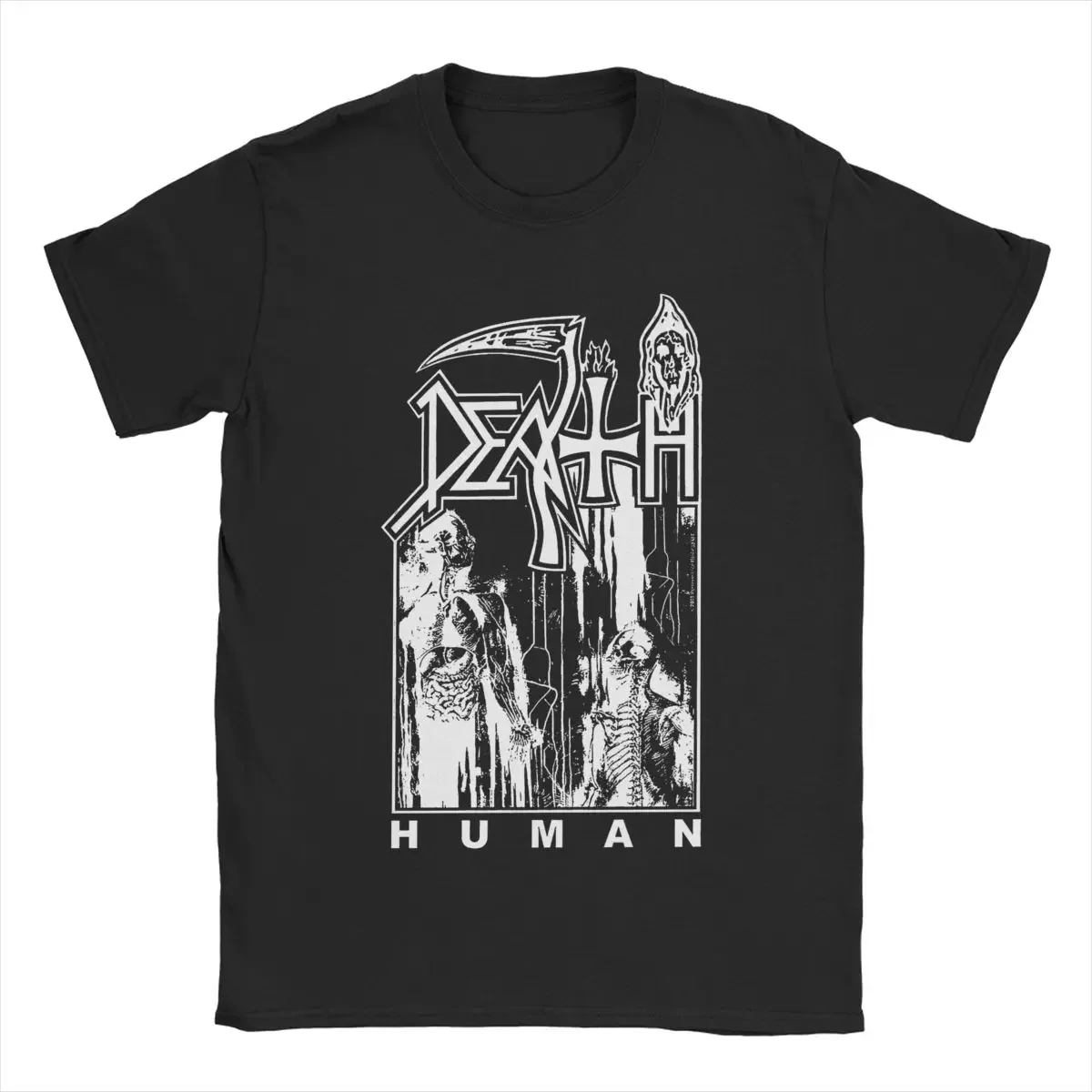 Death Band Men T Shirts Novelty Tee Shirt Short Sleeve Crewneck T-Shirt Cotton New Arrival Clothes