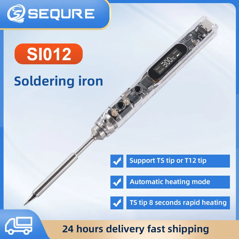 Sequre Si012 Kit Soldering Iron For Smd Components Intelligent Oled Built-in Buzzer Pd3.0|qc2.0|dc5525 Power Supply