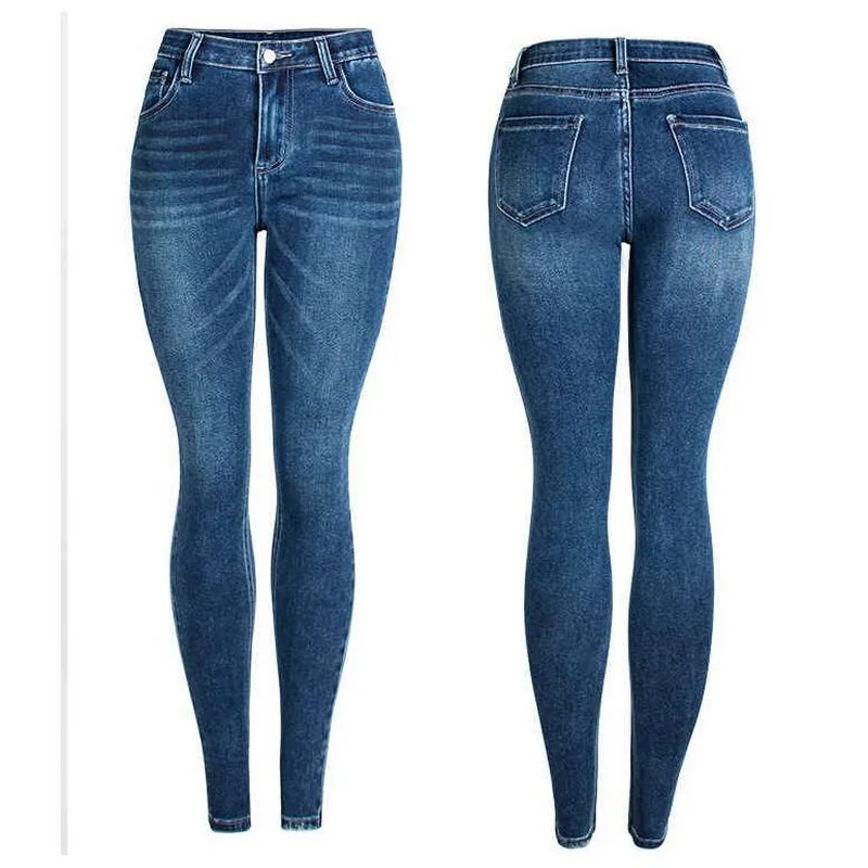 

High Quality Woman Denim Pencil Pants Brand Stretch Jeans High Waist Skinny Pants Women Y2K Tight Jeans