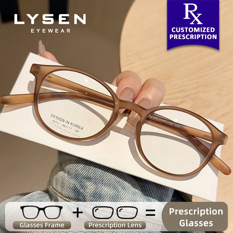 

LYSEN Ultralight Oval Photochromic Myopia Glasses Women Anti Blue Light Prescription Glasses Anti-reflective Reading Eyeglasses