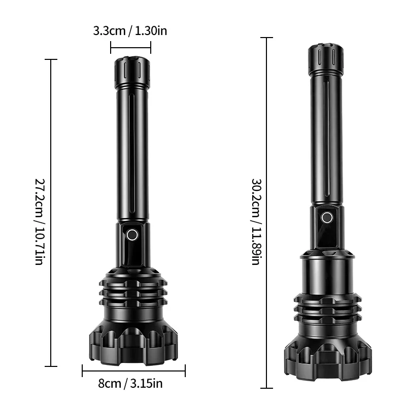 New multi-function high-brightness LED large-capacity long-lasting lithium battery super bright searchlight flashlight