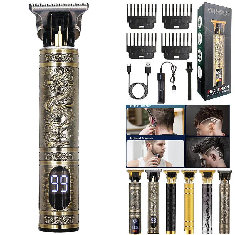 Hot Sale Lcd Display Wireless Man Women Professional Body Beard Barber Shop Electric Hair Clipper Trimmer Cut Cutter Machine