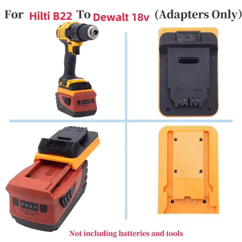 

for HILTI b22v Lithium Battery Adapter Convert to for Dewalt 18v Power Drill Tool Accessories (Only Adapter)