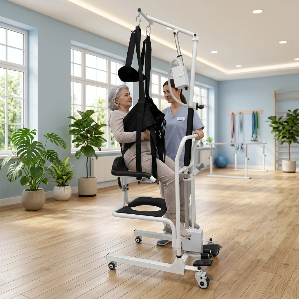 Electric Walking Training Device, Transfer Chair for Disabled Patients, Mobility Aid, 2 in 1 Assistive Tool