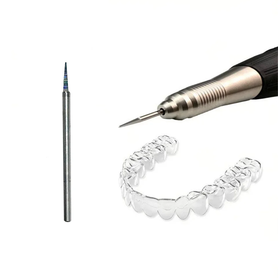 High-Performance Three-Sided Dental Film Cutter Invisible Aligners Trimming Needle Professional Polishing Tool for Orthodontics