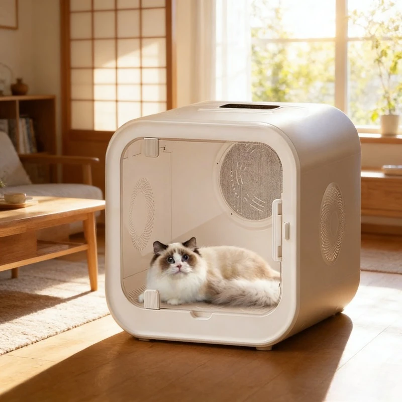 

High Power Pet Drying Box Large Space Auto Hair Dryer Efficient Quiet Safe Blowing Tool for Cats Dogs Post Bathing Home Hygiene