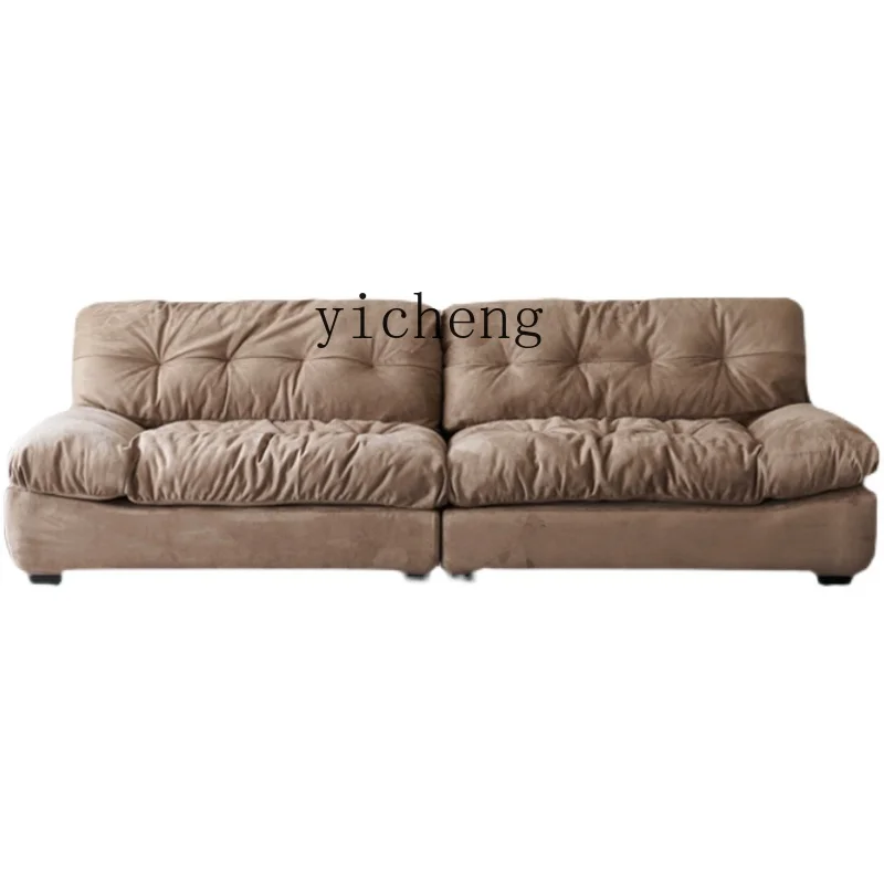 

Tqh Minimalist Cloud Sofa Living Room Simple Modern Technology Disposable Fabric Straight Row Sofa