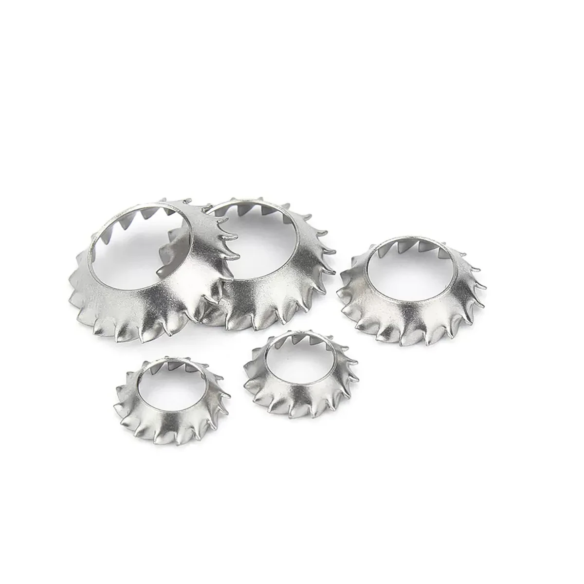 304 Stainless Steel Conical Serrated Lock Washer/external Tooth Funnel Saw-shaped Washer/locking Washer M3m4m5m6m8m10