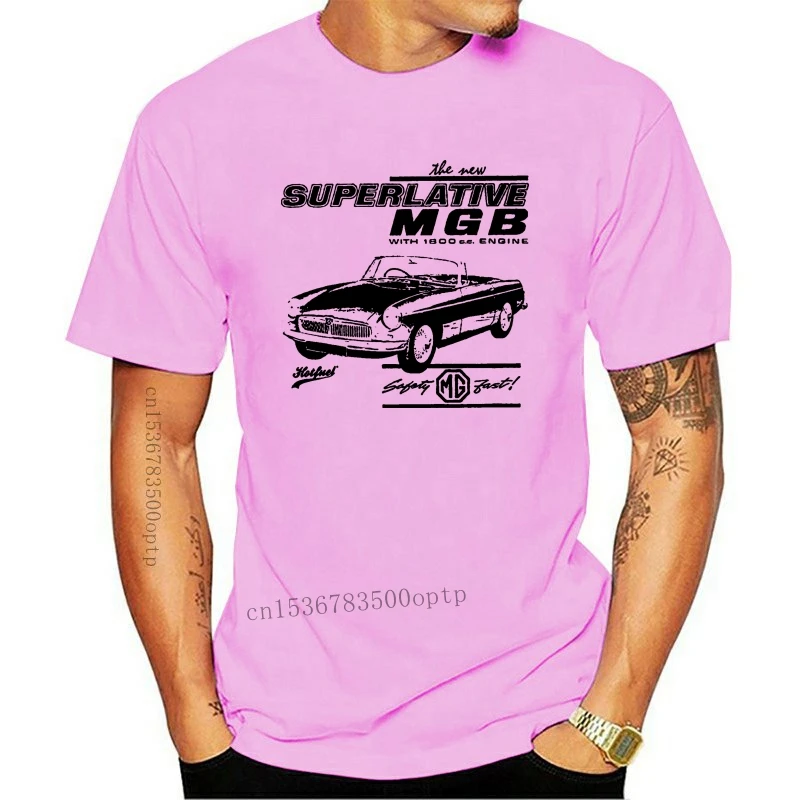 

New Summer Mens Print T-shirt Hot Fuel Men Mgb Safety Fast Retro Print T-shirt