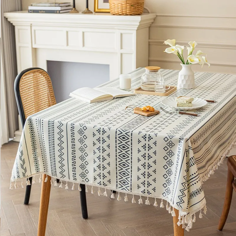 

Geometric Tablecloth for Dining Tea Table Desk Waterproof Oil Resistant Table Cover for Wedding Party Table Cloth for Banquet