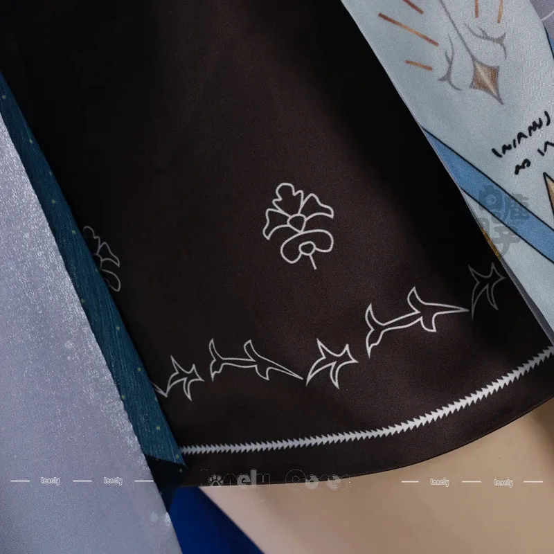 CyWuthering Waves Cartethyia Kostum Cosplay Wig Pakaian Gaun Biru Rok Alat Peraga untuk Wanita Anak Perempuan Fleurdelys Rinascita Pesta Karniv