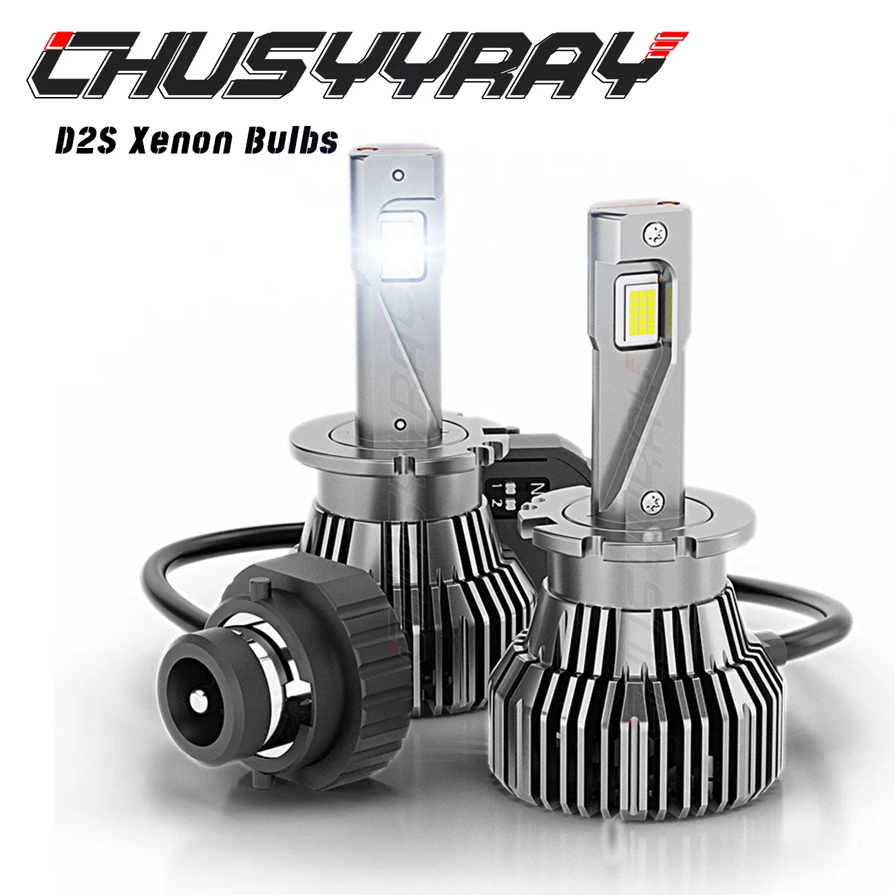 

CHUSYYRAY 2X D2S D2R D2C LED Headlight High/Low Beam Bulbs Replace HID Xenon