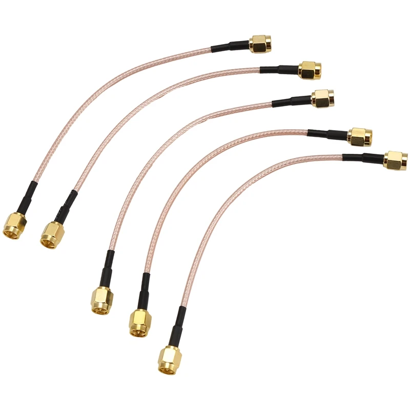 

AB15-5 шт. SMA штекер SMA штекер RF разъем косичка удлинительный кабель RG316 коаксиальный соединительный кабель 15 см