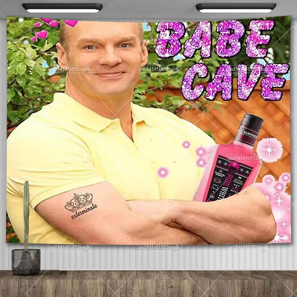 Funny Bob Duncan Babe Cave Y2k Tapestry Wall Hanging Flags Meme Tapestry Macrame Aesthetic Home Decoration Dorm Party Backdrops