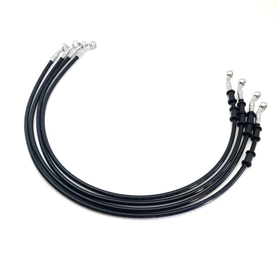 28 degre Black 400 To 2200mm Hydraulic Brake Hose DOT oil Pipe Line Braided Cable 10mm Banjo For Kawasaki Yamaha Honda ATV