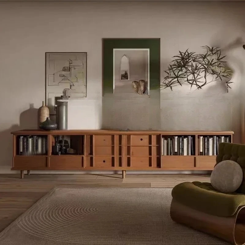 

S Log color TV cabinet Living room Country wall cabinet Locker multi-function