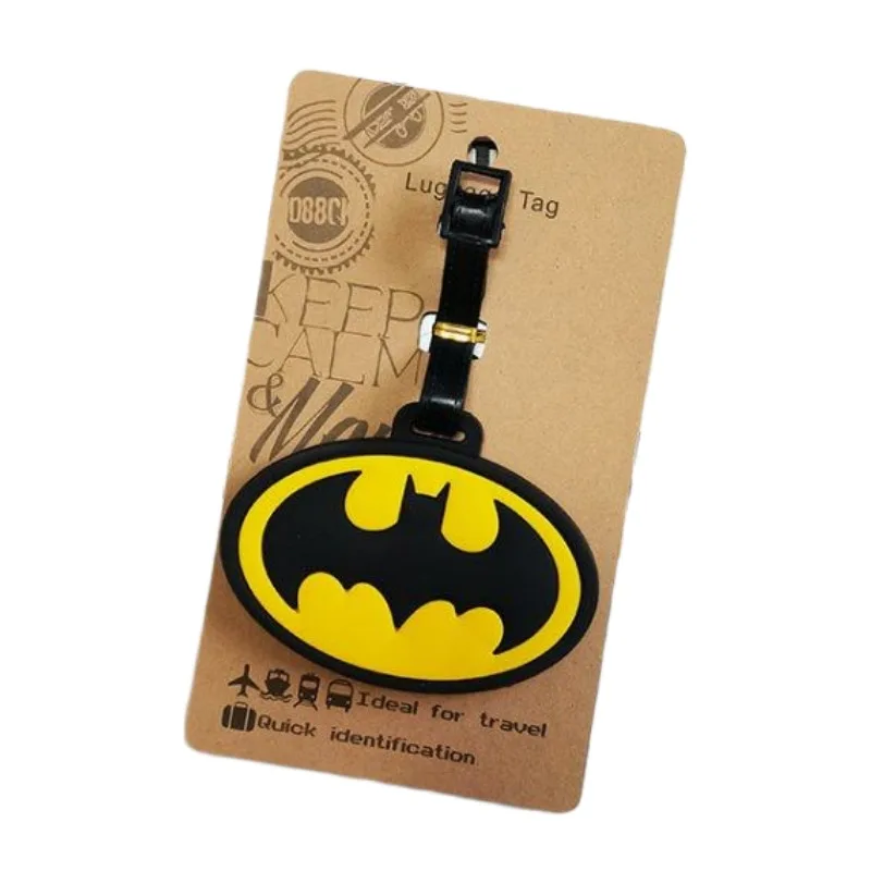 سوبرمان باتمان الأفلام الطرفية الإبداعية شخصية مقاوم للماء الأمتعة تسجيل الوصول العلامة مكافحة فقدان سيليكون تحديد اللوحة