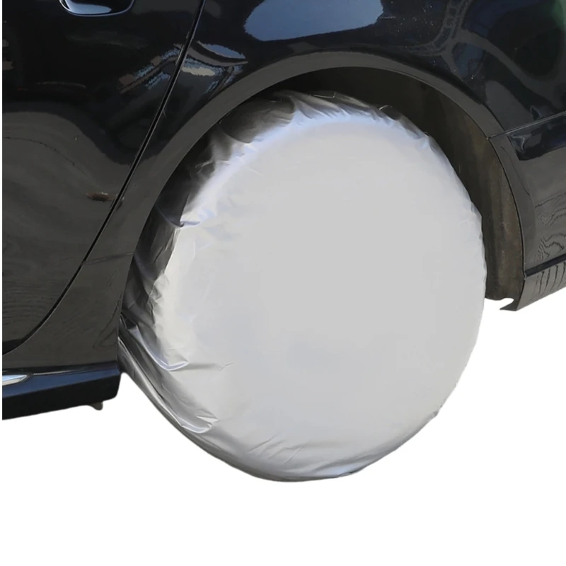 D5BE Tire Storage Cover with Foldable Polyester Design, Easy Installation and Removal for Dust and Everyday Grime Coverage