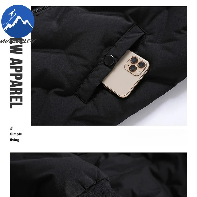 Maxbarley Winter Lightweight Baseball Jacket Men 2025 Brand Thick Down Cotton Padding Jacket Luxury Solid Color Warm Padded Coat