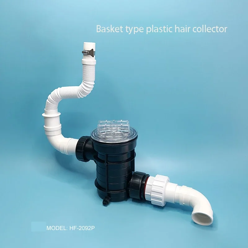 

Hair filter Drainage anti-blocking filter Water pump prefilter Anti-blocking filter connection pipe for Barber shop bath pool