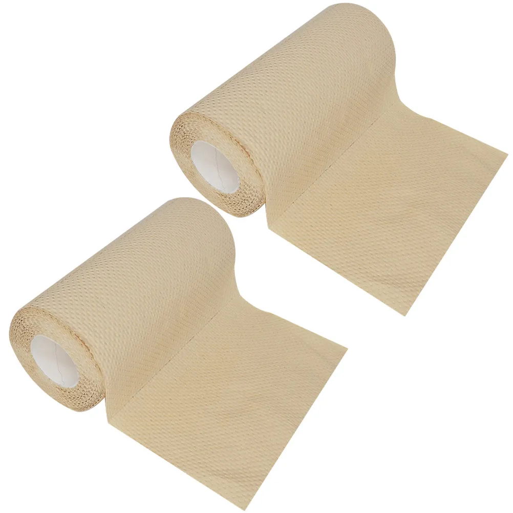 2 Roll Soft Strong Skin Friendly Bamboo Tissue Paper Towels High Absorbency Oil Blotting Wipe for Kitchen Toilet Dish Cleaning