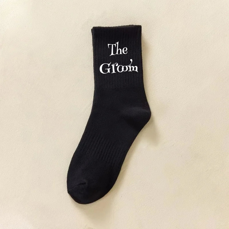 1 pair The Bride/The Groom socks for wedding decoration, creative wedding gifts for the groom and bride, Bridal Shower Party