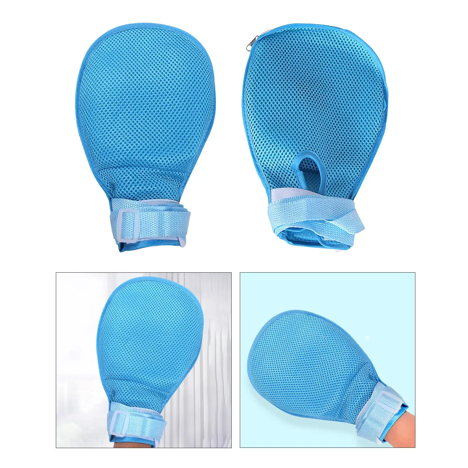 Hand Restraint Mitts Glove, Finger Restraining Restraint Gloves for Elderly Helpful for Caregivers