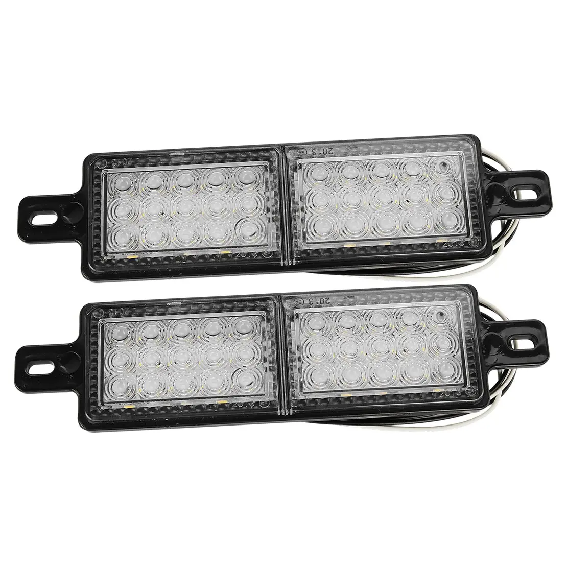 2Pcs White 30LED Front Bumper Bullbar Light Side Marker Turn Signal Bull Bar Indicator Lamp Fit For Car Truck Trailer Bus Pickup
