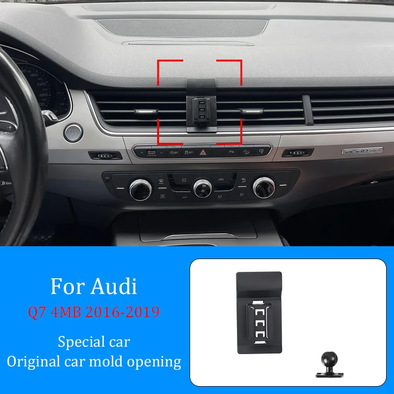 For Audi Q7 4MB 2016-2019 Accessories Car Mobile Phone Wireless Charging Bracket Infrared Induction Mobile Navigation Bracket