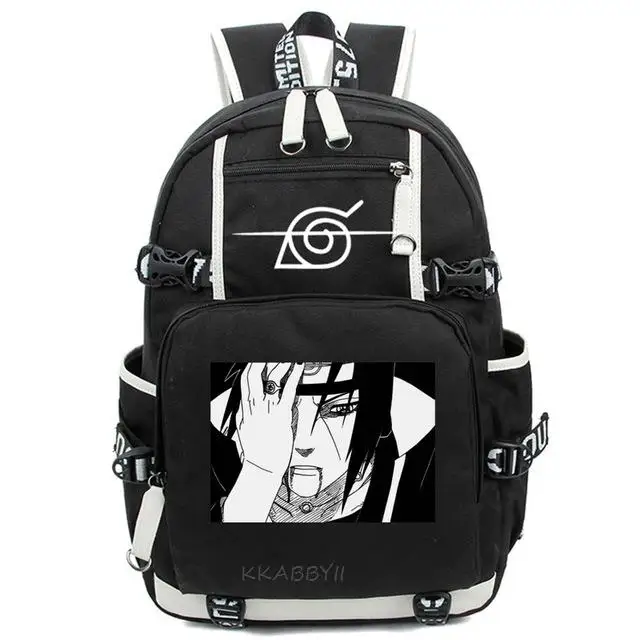 Naruto Kakashi Hokage Sharingan Backpack USB Charge Teenagers Travel Casual School Bags Notebook Backpack